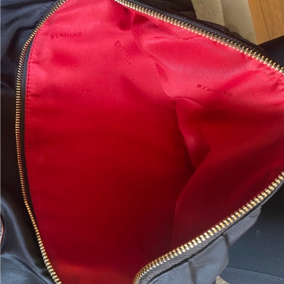 MZ Wallace Black Nylon Tote Bag red inside - Picture 6 of 10